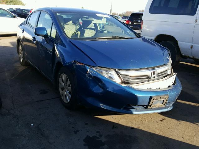 19XFB2E55CE053521 - 2012 HONDA CIVIC LX BLUE photo 1