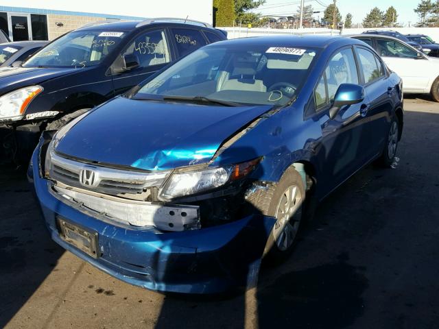 19XFB2E55CE053521 - 2012 HONDA CIVIC LX BLUE photo 2