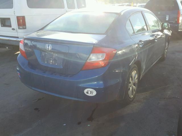 19XFB2E55CE053521 - 2012 HONDA CIVIC LX BLUE photo 4