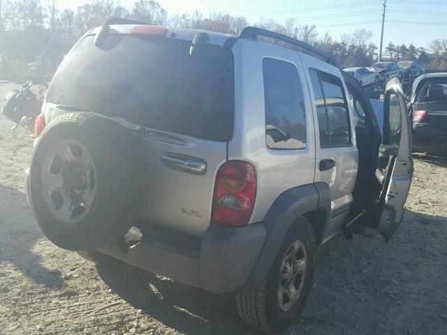 1J4GK48K13W640378 - 2003 JEEP LIBERTY SP SILVER photo 4