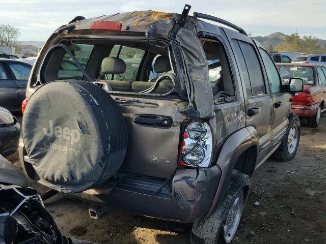 1J4GL58K72W227396 - 2002 JEEP LIBERTY LI BROWN photo 4
