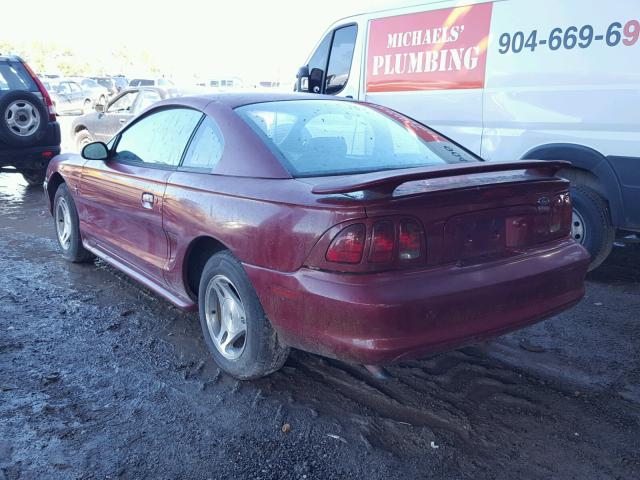 1FAFP4046WF114922 - 1998 FORD MUSTANG MAROON photo 3