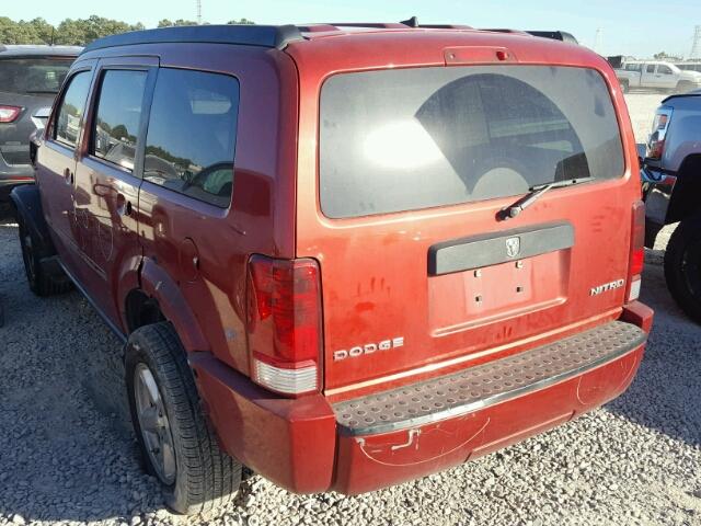 1D8GT28K89W544054 - 2009 DODGE NITRO SE RED photo 3