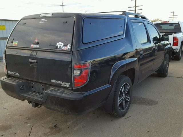 5FPYK1F77DB006514 - 2013 HONDA RIDGELINE BLACK photo 4