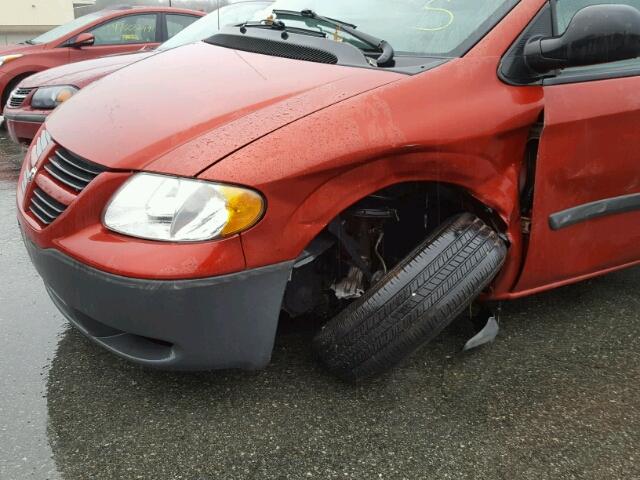 1D4GP25R87B101656 - 2007 DODGE CARAVAN SE RED photo 9