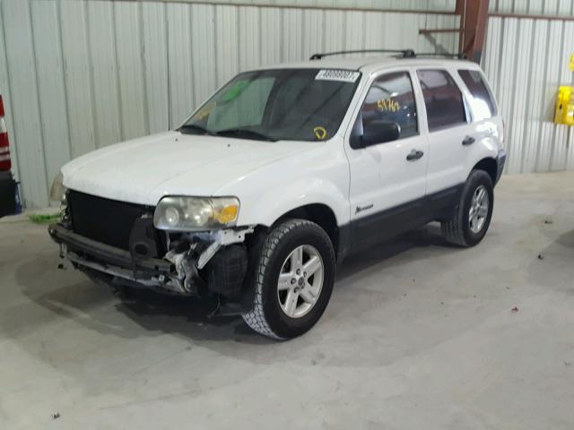 1FMYU96H06KD19755 - 2006 FORD ESCAPE HEV WHITE photo 2