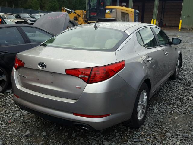 KNAGM4A72C5289814 - 2012 KIA OPTIMA LX SILVER photo 4