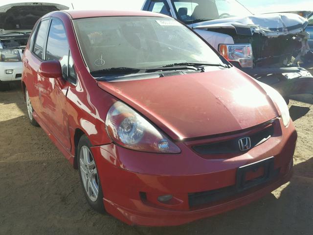 JHMGD38627S055141 - 2007 HONDA FIT S RED photo 1