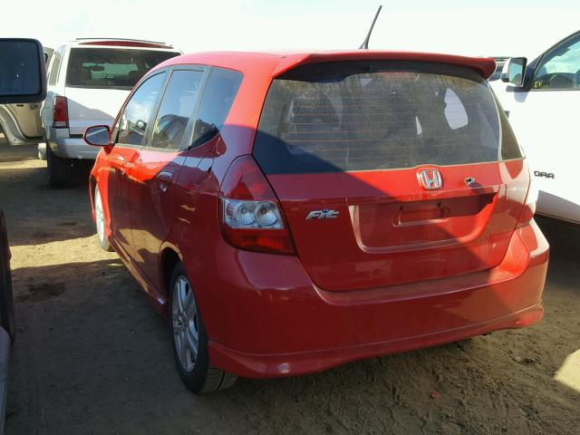 JHMGD38627S055141 - 2007 HONDA FIT S RED photo 3