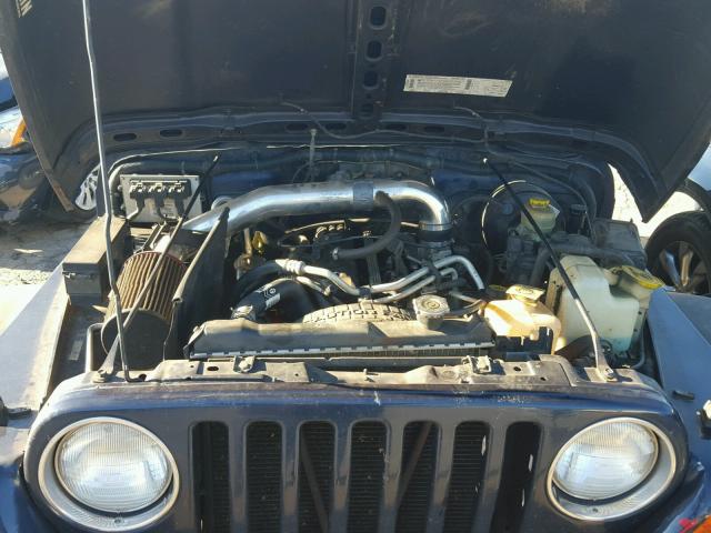 1J4FA49S01P351660 - 2001 JEEP WRANGLER / BLUE photo 7