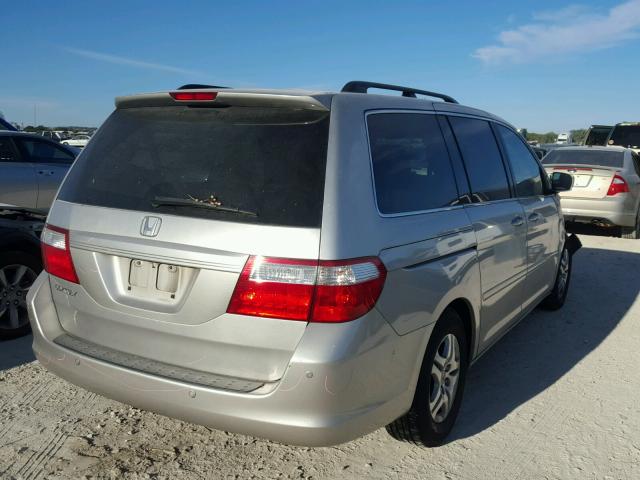 5FNRL386X7B441445 - 2007 HONDA ODYSSEY EX SILVER photo 4