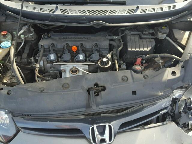 2HGFG12618H533304 - 2008 HONDA CIVIC LX GRAY photo 7