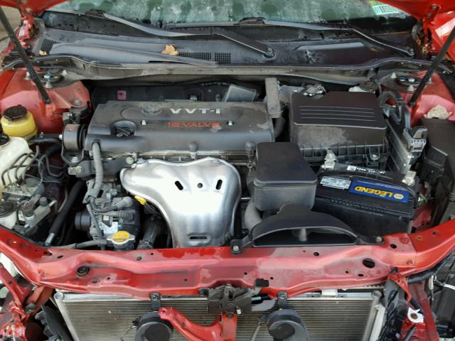 4T1BE46K89U335874 - 2009 TOYOTA CAMRY BASE RED photo 7