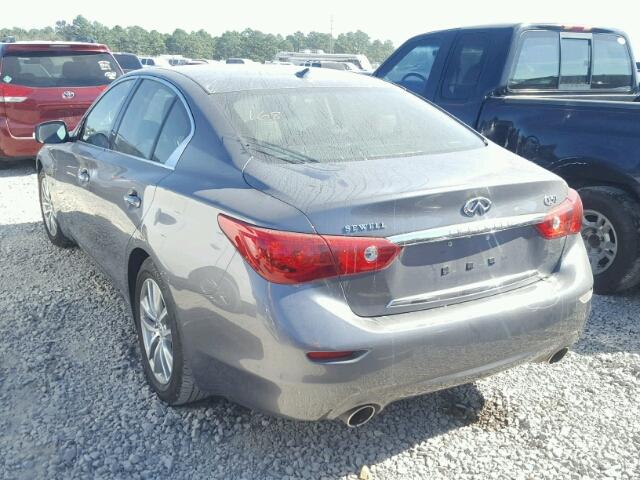 JN1BV7AP5FM357791 - 2015 INFINITI Q50 BASE GRAY photo 3