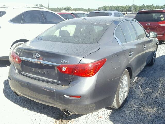 JN1BV7AP5FM357791 - 2015 INFINITI Q50 BASE GRAY photo 4