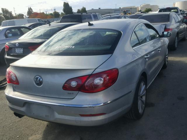 WVWMP7AN0BE713793 - 2011 VOLKSWAGEN CC SPORT SILVER photo 4