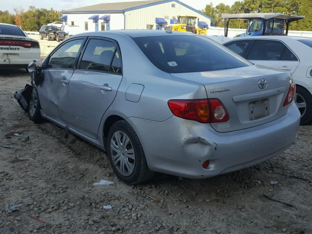 JTDBL40EX99051002 - 2009 TOYOTA COROLLA BA SILVER photo 3