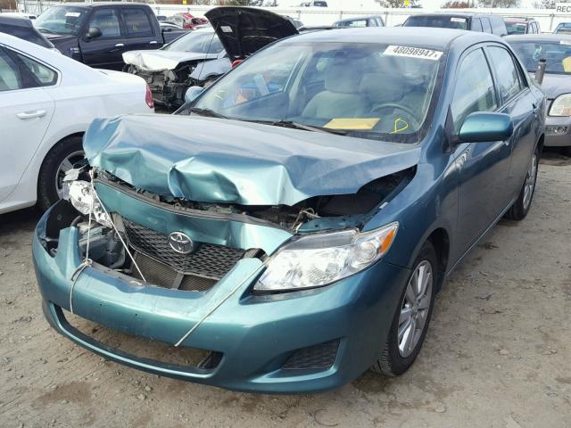 1NXBU40E79Z051657 - 2009 TOYOTA COROLLA BA GREEN photo 2