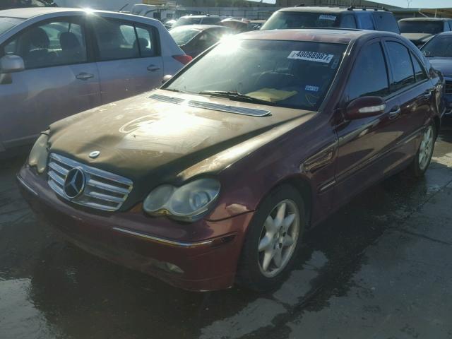 WDBRF61JX1F024688 - 2001 MERCEDES-BENZ C 240 RED photo 2