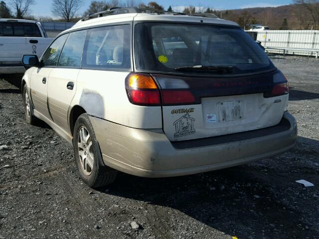 4S3BH675127644008 - 2002 SUBARU LEGACY OUT WHITE photo 3