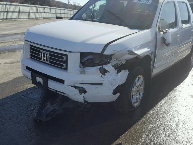 2HJYK16458H535812 - 2008 HONDA RIDGELINE WHITE photo 9