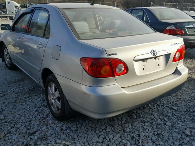 2T1BR38E34C273963 - 2004 TOYOTA COROLLA CE SILVER photo 3