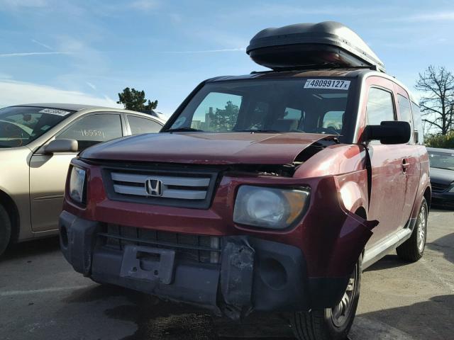 5J6YH28748L018417 - 2008 HONDA ELEMENT EX MAROON photo 2