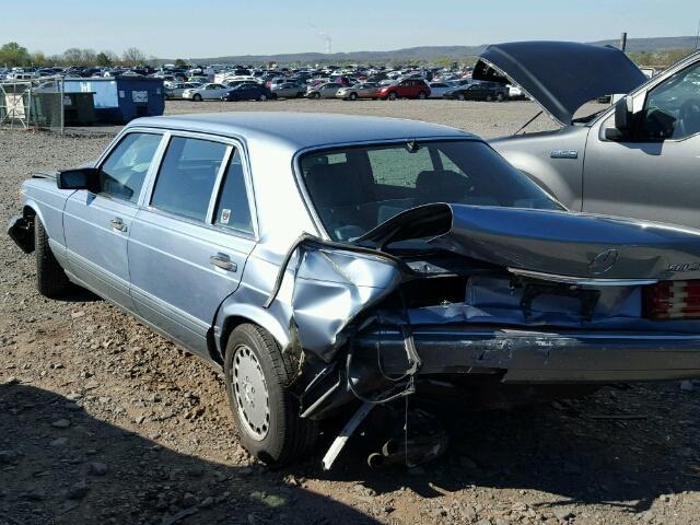 WDBCA39D6JA374902 - 1988 MERCEDES-BENZ 560 SEL BLUE photo 3