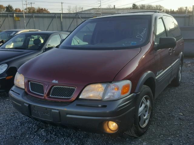 1GMDU03E1XD176423 - 1999 PONTIAC MONTANA / BURGUNDY photo 2