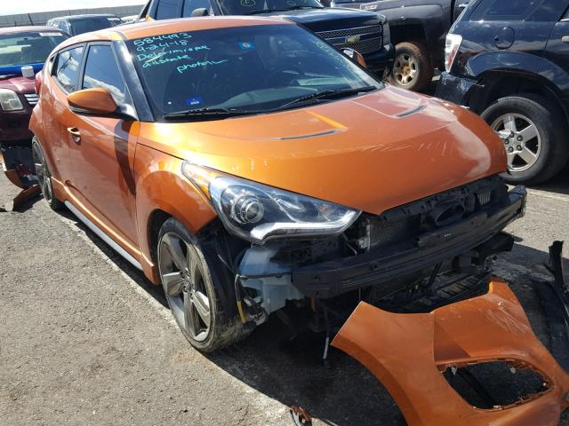 KMHTC6AE0FU237229 - 2015 HYUNDAI VELOSTER T ORANGE photo 1