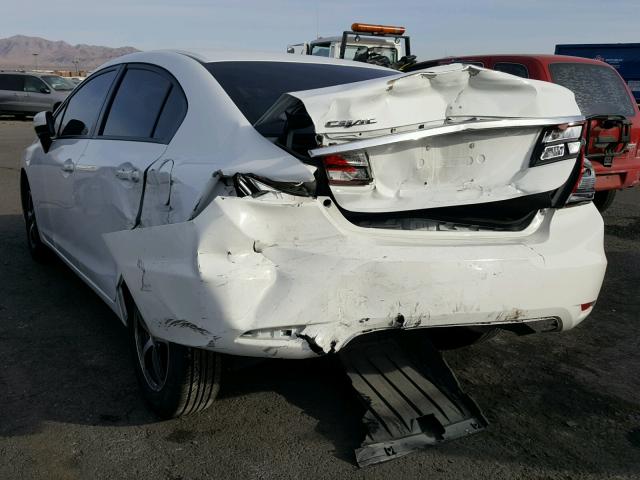 19XFB2F7XFE097289 - 2015 HONDA CIVIC SE WHITE photo 3