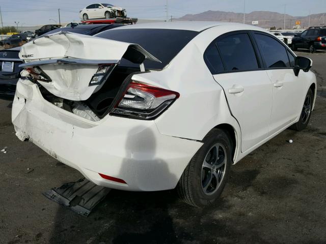 19XFB2F7XFE097289 - 2015 HONDA CIVIC SE WHITE photo 4