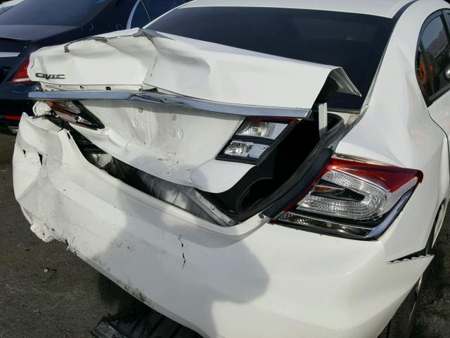 19XFB2F7XFE097289 - 2015 HONDA CIVIC SE WHITE photo 9