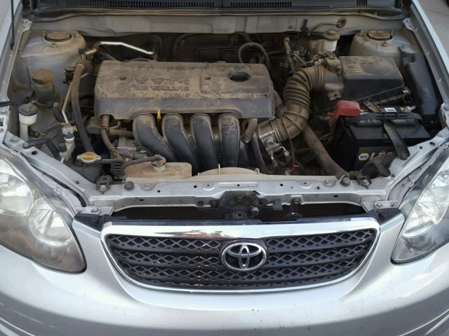 1NXBR32E95Z484514 - 2005 TOYOTA COROLLA CE SILVER photo 7