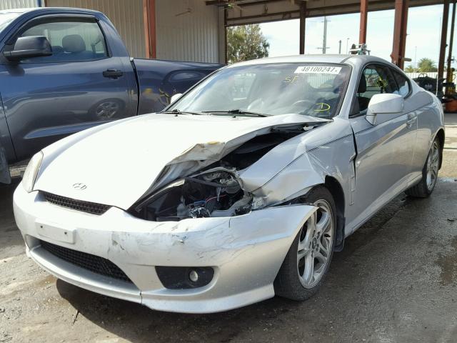 KMHHN65F06U206730 - 2006 HYUNDAI TIBURON GT SILVER photo 2