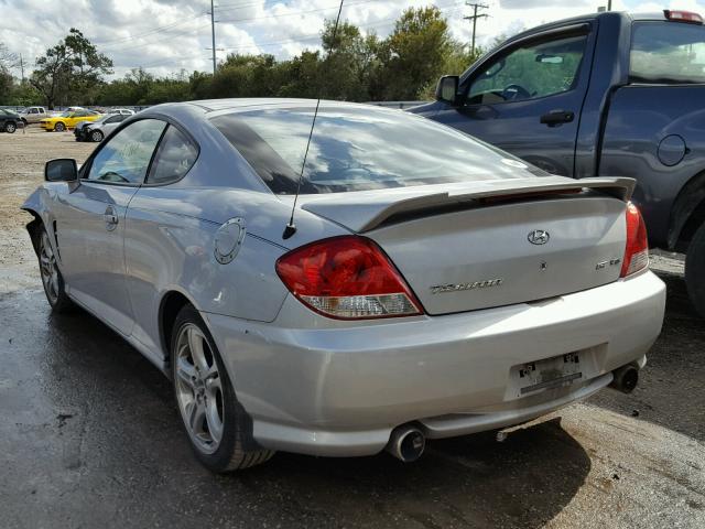 KMHHN65F06U206730 - 2006 HYUNDAI TIBURON GT SILVER photo 3