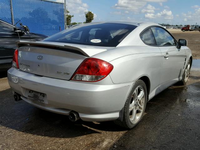 KMHHN65F06U206730 - 2006 HYUNDAI TIBURON GT SILVER photo 4