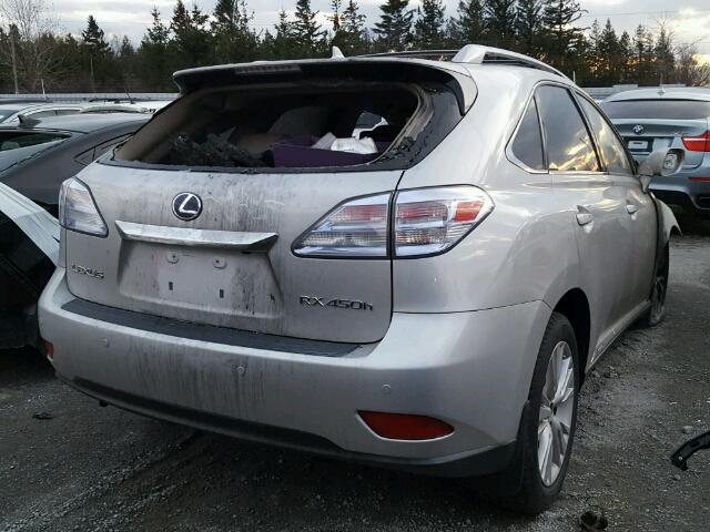 JTJBC1BA0A2410828 - 2010 LEXUS RX 450 SILVER photo 4