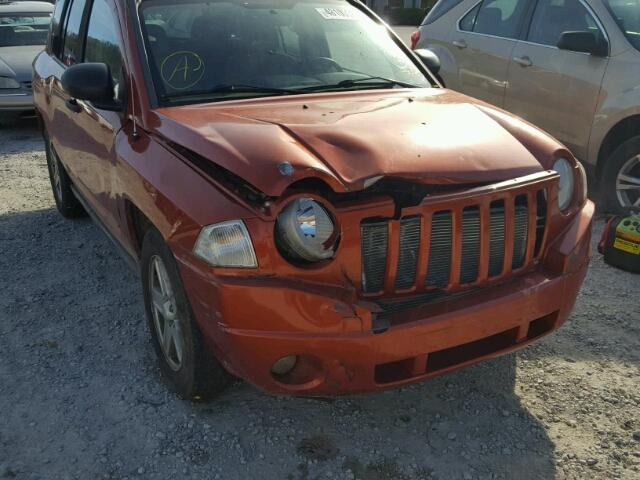 1J8FF47W68D727411 - 2008 JEEP COMPASS SP ORANGE photo 9