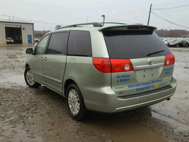 5TDBK22C88S021077 - 2008 TOYOTA SIENNA XLE GREEN photo 3