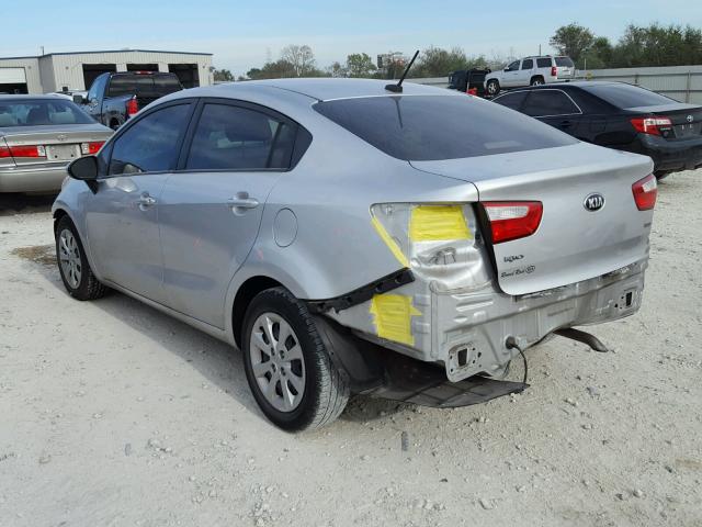 KNADM4A37E6369073 - 2014 KIA RIO LX SILVER photo 3