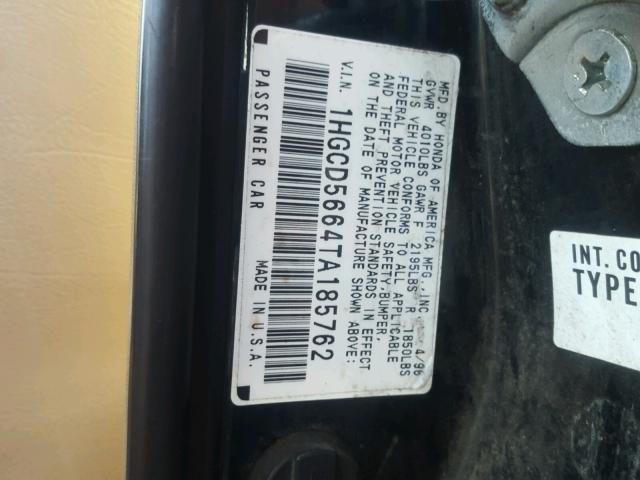 1HGCD5664TA185762 - 1996 HONDA ACCORD EX 蓝色 照片 10