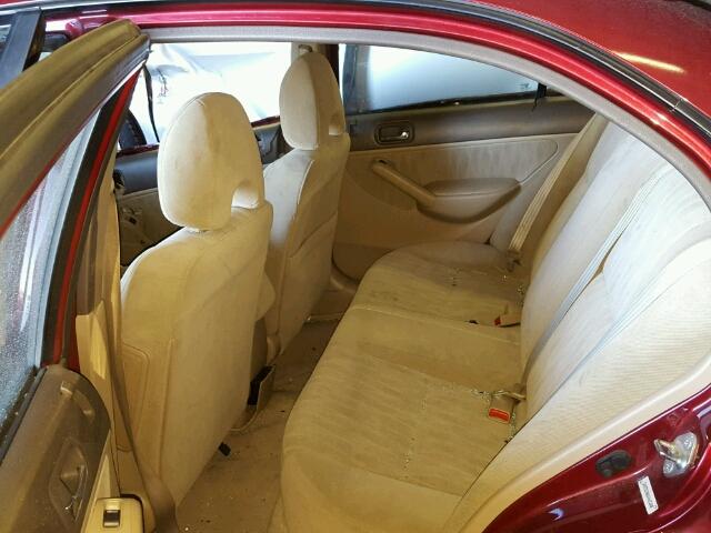 2HGES26865H605282 - 2005 HONDA CIVIC EX მუქწითელი ფოტო 6