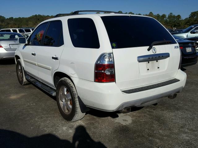 2HNYD18206H502623 - 2006 ACURA MDX WHITE photo 3