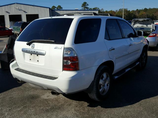 2HNYD18206H502623 - 2006 ACURA MDX WHITE photo 4