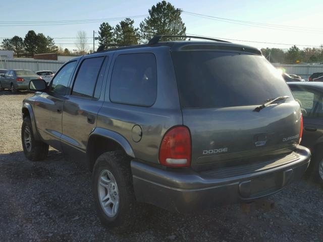 1B4HS38N12F192962 - 2002 DODGE DURANGO SP GRAY photo 3