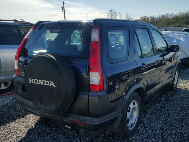 JHLRD68516C013008 - 2006 HONDA CR-V LX BLUE photo 4