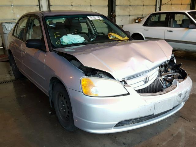 1HGES15563L037343 - 2003 HONDA CIVIC LX SILVER photo 1