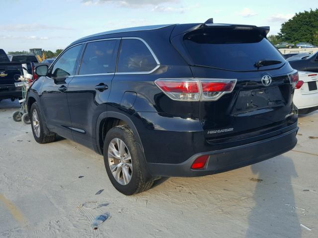 5TDJKRFH7FS134106 - 2015 TOYOTA HIGHLANDER BLACK photo 3