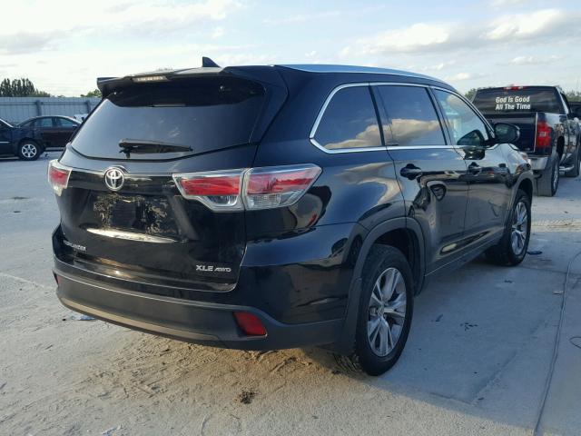 5TDJKRFH7FS134106 - 2015 TOYOTA HIGHLANDER BLACK photo 4